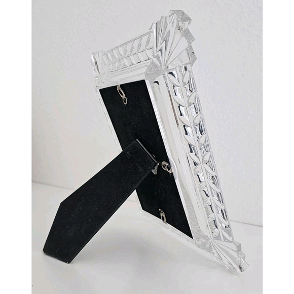 VTG 5" x 7" Genuine Lead Crystal Photo Frame Made is West Germany Art Deco Style - Picture 17 of 17